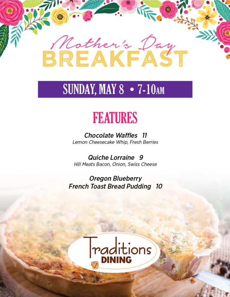 22 Traditions Mothers Day Breakfast Menu