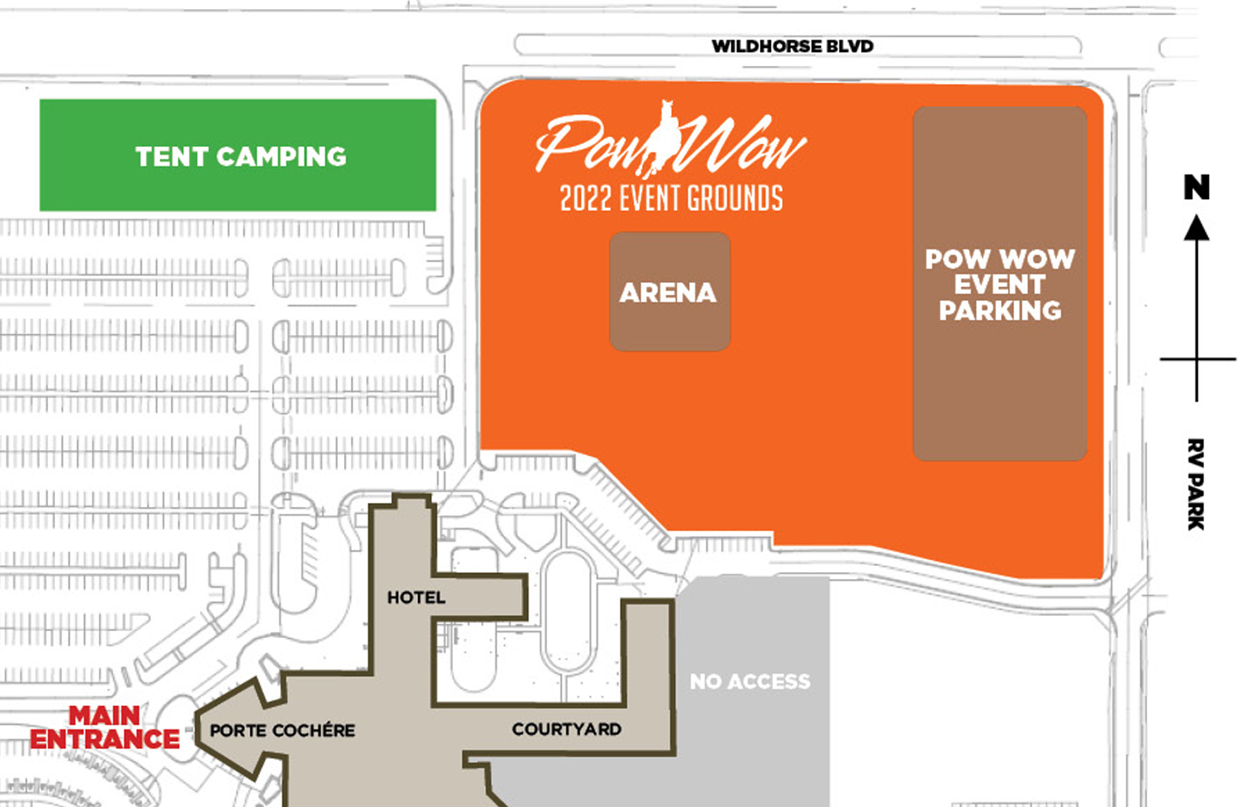 Pow Wow Map - updated with camping