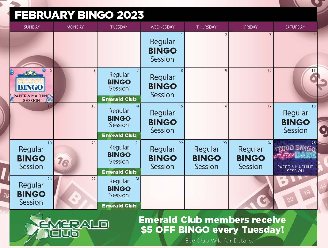23 Feb Bingo Calendar