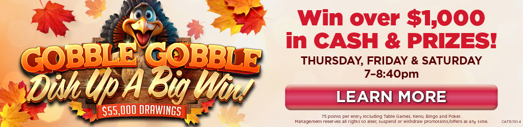 Weekly Drawings at Wildhorse Casino