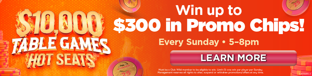 December Table Game Hot Seats