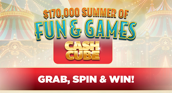 Cash Cube Promo Grab, spin and win